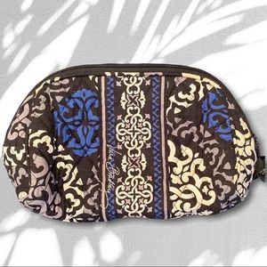 Women’s Bag Vera Bradley Canterberry Cobalt Blue Paisley Small Lined Makeup Case